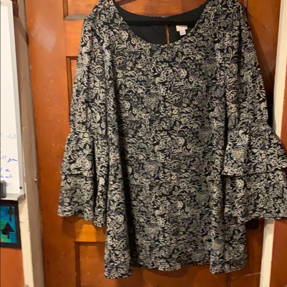 A New Day Dress with Flared Sleeves